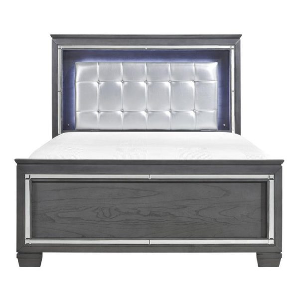 Allura Queen Panel Bed in Gray 1916GY-1* Online