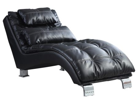 Dilleston Upholstered Chaise Black on Sale