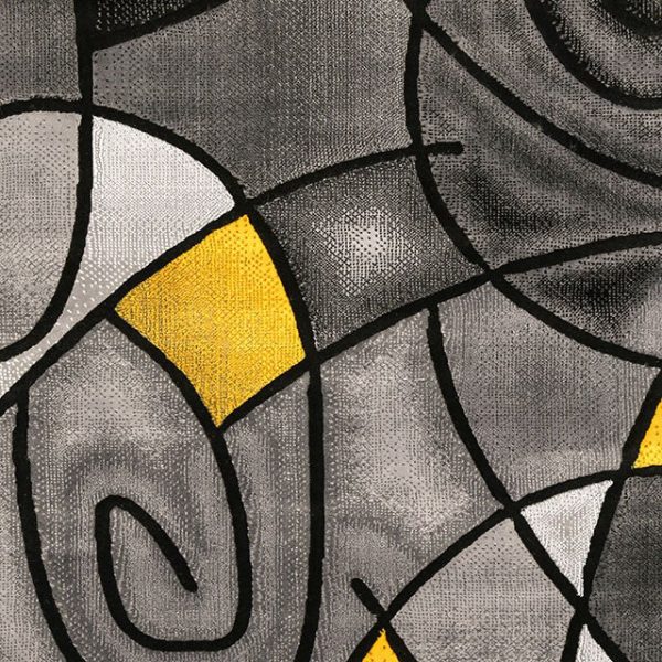 Sivas Charcoal Yellow 5  X 8  Area Rug on Sale