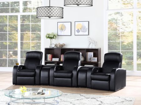 Cyrus Upholstered Recliner Home Theater Set Supply