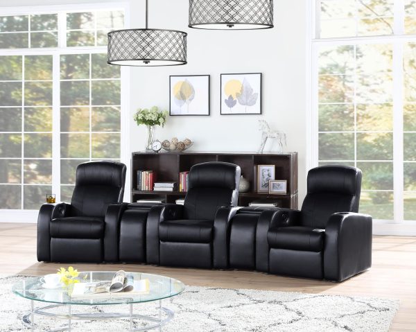 Cyrus Upholstered Recliner Home Theater Set Supply