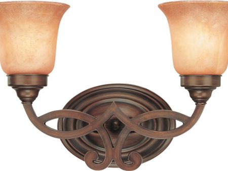 15 W Bonita 2-Light Bath English Bronze For Sale