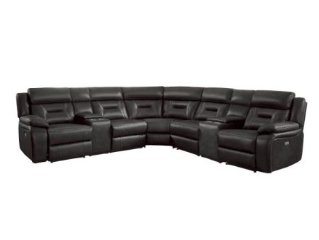 Amite 7pc Sectional Sofa in Dark Gray Supply