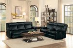 Jude Double Glider Recliner Loveseat in Black 8201BLK-2 Hot on Sale