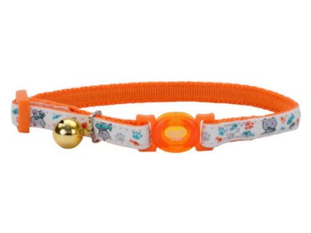 Safe Cat Glow in the Dark Adjustable Collar Orange 12 L x 3 8 W by Coastal Pet Online Sale