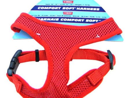 Comfort Soft Adjustable Harness - Red Small - 5 8  Wide (Girth Size 19 -23 ) by Coastal Pet For Cheap