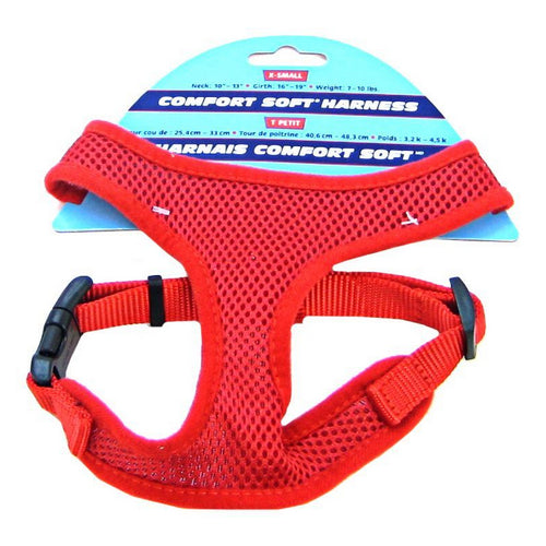 Comfort Soft Adjustable Harness - Red Small - 5 8  Wide (Girth Size 19 -23 ) by Coastal Pet For Cheap