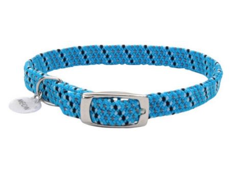 Elastacat Reflective Safety Collar with Charm Blue Black Small (Neck: 8-10 ) by Coastal Pet Online Sale