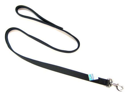 Double Nylon Lead - Black 48  Long x 1  Wide by Coastal Pet Fashion