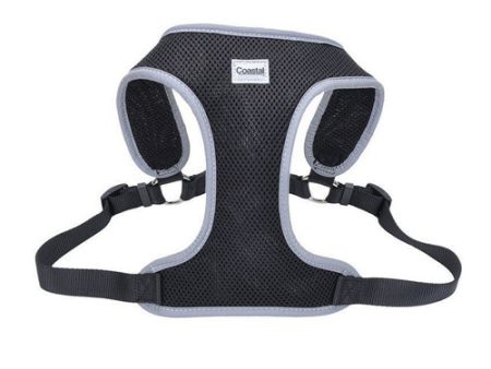 Comfort Soft Reflective Wrap Adjustable Dog Harness - Black Large - 28-36  Girth - (1  Straps) by Coastal Pet Online Sale