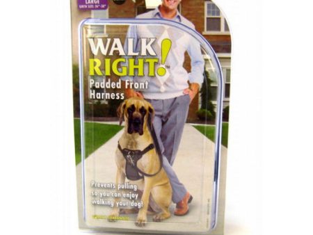 Walk Right Padded Harness - Black Large (Girth Size 26 -38 ) by Coastal Pet Online