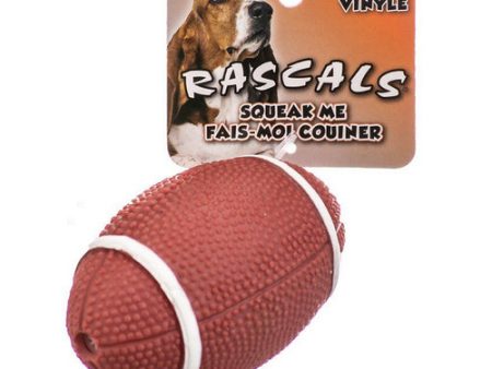 Rascals Vinyl Football Dog Toy 4  Long by Coastal Pet on Sale