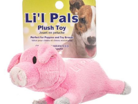 Ultra Soft Plush Dog Toy - Pig 5.5  Long by Li l Pals For Discount