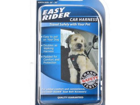 Easy Rider Car Harness - Black Medium (Girth Size 20 -30 ) by Coastal Pet Online